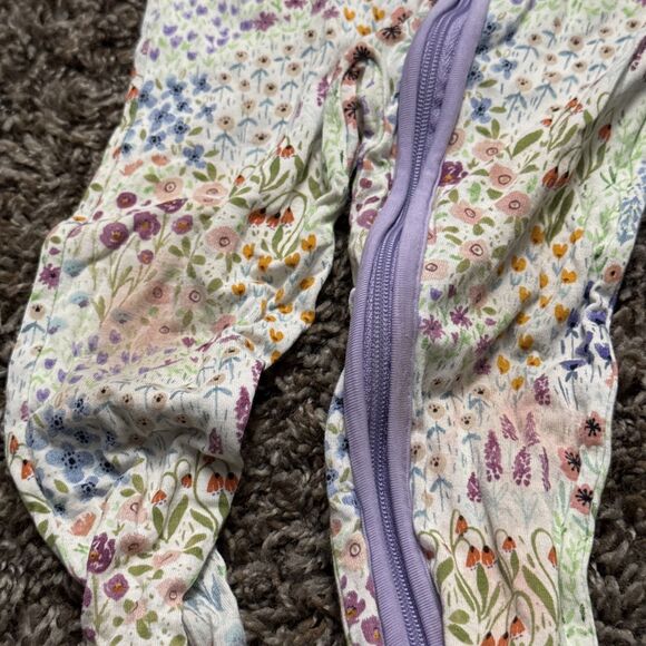 Baby Girl Little Sleepies Side 6-12 Months Play Condition Bamboo  Footsie - Picture 4 of 4